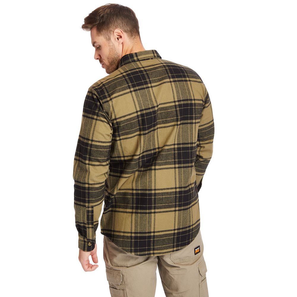 Camisa Timberland Argentina Hombre - Pro® Woodfort Heavyweight Flannel Work - Verde Oliva - USOZDJ-1